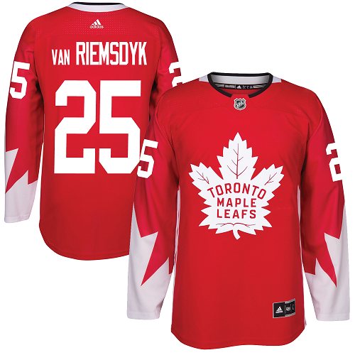 Adidas Maple Leafs #25 James Van Riemsdyk Red Team Canada Authentic Stitched NHL Jersey - Click Image to Close